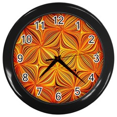 Electric Field Art Xlv Wall Clock (black) by okhismakingart