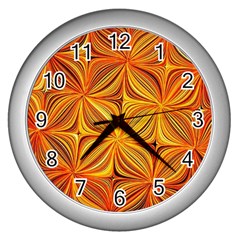 Electric Field Art Xlv Wall Clock (silver) by okhismakingart