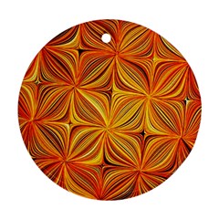 Electric Field Art Xlv Round Ornament (two Sides) by okhismakingart