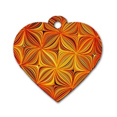 Electric Field Art Xlv Dog Tag Heart (one Side) by okhismakingart