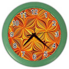 Electric Field Art Xlv Color Wall Clock by okhismakingart