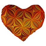 Electric Field Art XLV Large 19  Premium Heart Shape Cushions Front