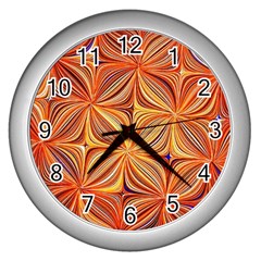 Electric Field Art Xlvi Wall Clock (silver) by okhismakingart