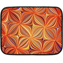 Electric Field Art Xlvi Double Sided Fleece Blanket (mini)  by okhismakingart