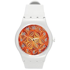 Electric Field Art Xlvi Round Plastic Sport Watch (m) by okhismakingart