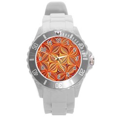 Electric Field Art Xlvi Round Plastic Sport Watch (l) by okhismakingart