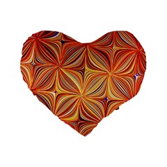 Electric Field Art Xlvi Standard 16  Premium Heart Shape Cushions by okhismakingart