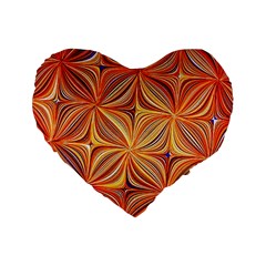 Electric Field Art Xlvi Standard 16  Premium Flano Heart Shape Cushions by okhismakingart