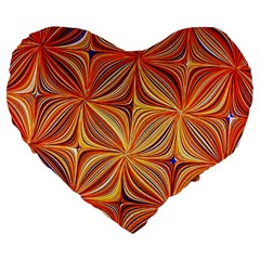 Electric Field Art Xlvi Large 19  Premium Flano Heart Shape Cushions by okhismakingart