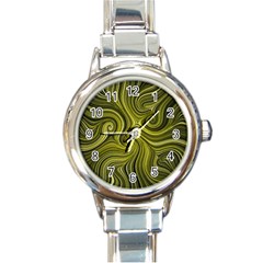 Electric Field Art Xlviii Round Italian Charm Watch by okhismakingart