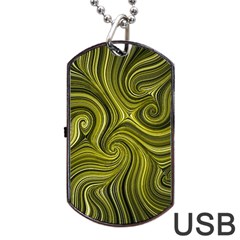 Electric Field Art Xlviii Dog Tag Usb Flash (one Side) by okhismakingart