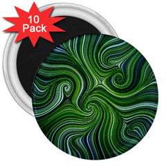 Electric Field Art Xlix 3  Magnets (10 Pack)  by okhismakingart