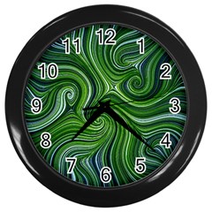 Electric Field Art Xlix Wall Clock (black) by okhismakingart