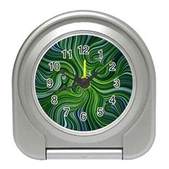 Electric Field Art Xlix Travel Alarm Clock by okhismakingart