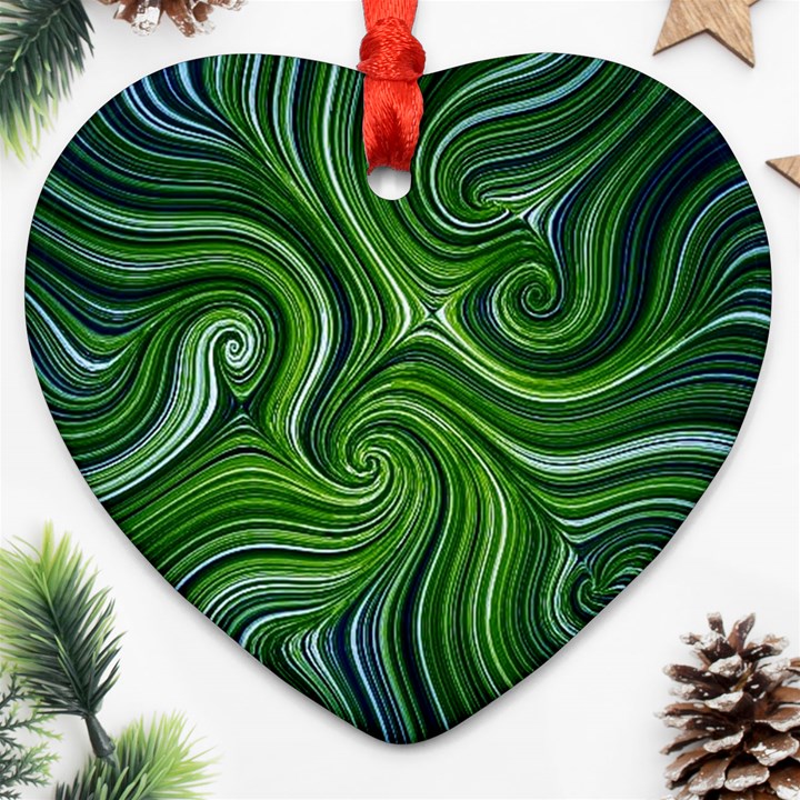 Electric Field Art XLIX Heart Ornament (Two Sides)