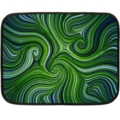 Electric Field Art Xlix Double Sided Fleece Blanket (mini)  by okhismakingart