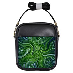 Electric Field Art Xlix Girls Sling Bag by okhismakingart