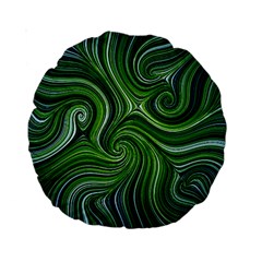 Electric Field Art Xlix Standard 15  Premium Round Cushions by okhismakingart