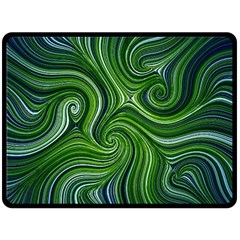 Electric Field Art Xlix Double Sided Fleece Blanket (large)  by okhismakingart