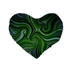 Electric Field Art Xlix Standard 16  Premium Flano Heart Shape Cushions by okhismakingart