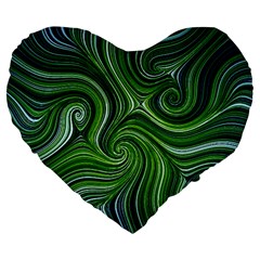 Electric Field Art Xlix Large 19  Premium Flano Heart Shape Cushions by okhismakingart