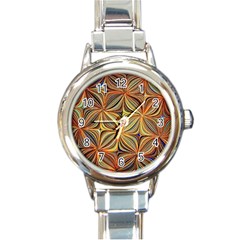 Electric Field Art Xlvii Round Italian Charm Watch by okhismakingart