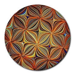 Electric Field Art Xlvii Round Mousepads by okhismakingart