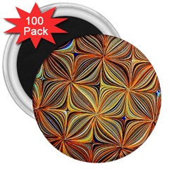 Electric Field Art Xlvii 3  Magnets (100 Pack) by okhismakingart