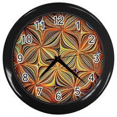 Electric Field Art Xlvii Wall Clock (black) by okhismakingart