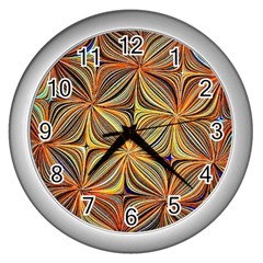 Electric Field Art Xlvii Wall Clock (silver) by okhismakingart