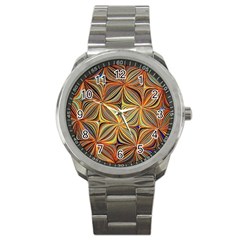 Electric Field Art Xlvii Sport Metal Watch by okhismakingart