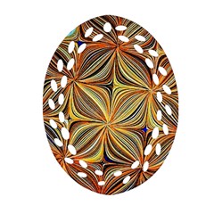 Electric Field Art Xlvii Ornament (oval Filigree) by okhismakingart