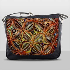 Electric Field Art Xlvii Messenger Bag by okhismakingart