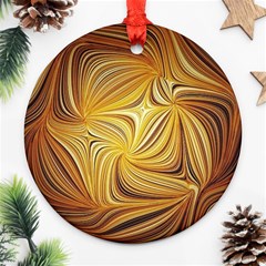 Electric Field Art L Round Ornament (two Sides) by okhismakingart