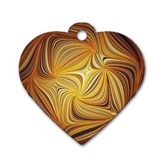 Electric Field Art L Dog Tag Heart (one Side) by okhismakingart