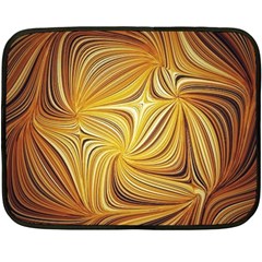 Electric Field Art L Double Sided Fleece Blanket (mini)  by okhismakingart