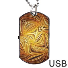 Electric Field Art L Dog Tag Usb Flash (one Side) by okhismakingart