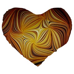 Electric Field Art L Large 19  Premium Heart Shape Cushions by okhismakingart