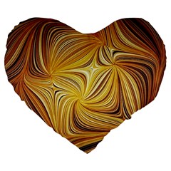 Electric Field Art L Large 19  Premium Flano Heart Shape Cushions by okhismakingart