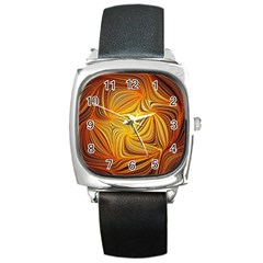 Electric Field Art Li Square Metal Watch by okhismakingart