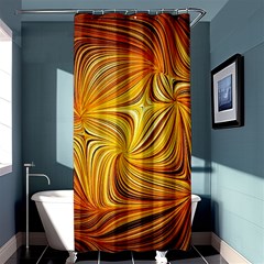 Electric Field Art Li Shower Curtain 36  X 72  (stall)  by okhismakingart