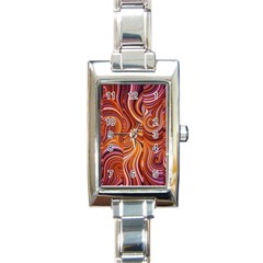 Electric Field Art Liii Rectangle Italian Charm Watch by okhismakingart