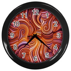 Electric Field Art Liii Wall Clock (black) by okhismakingart