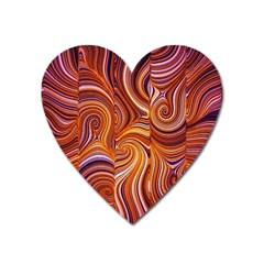 Electric Field Art Liii Heart Magnet by okhismakingart