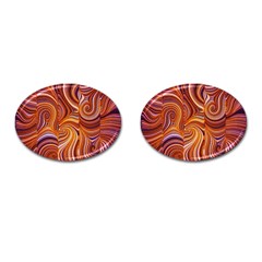 Electric Field Art Liii Cufflinks (oval) by okhismakingart