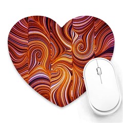 Electric Field Art Liii Heart Mousepads by okhismakingart