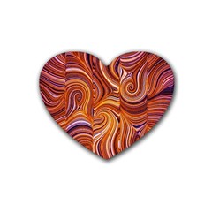 Electric Field Art Liii Heart Coaster (4 Pack)  by okhismakingart