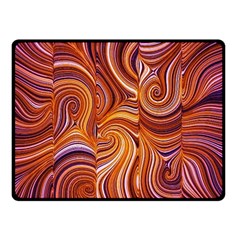 Electric Field Art Liii Double Sided Fleece Blanket (small)  by okhismakingart