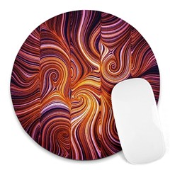 Electric Field Art Liv Round Mousepads by okhismakingart