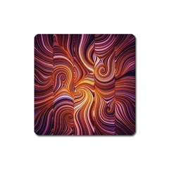 Electric Field Art Liv Square Magnet by okhismakingart